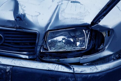 car after an auto accident
